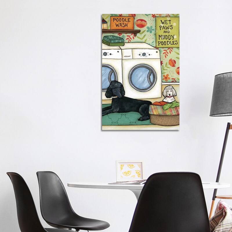 iCanvas "Poodle Wash" by Jamie Morath Canvas Print - 40x26x1.5