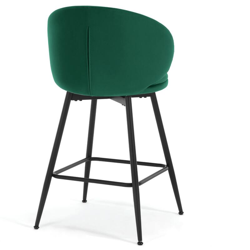26"/30" Velvet Upholstered Swivel Counter/Bar Stools Set of 2/3