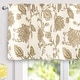 preview thumbnail 6 of 8, DriftAway Freda Jacobean Floral Linen Blend Blackout Window Curtain Valance - 52'' width x 24'' length - 52" width x 24 " length Taupe