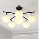 preview thumbnail 3 of 17, SAFAVIEH Lighting Briette Flush Mount - 26" W x 26" D x 15" H
