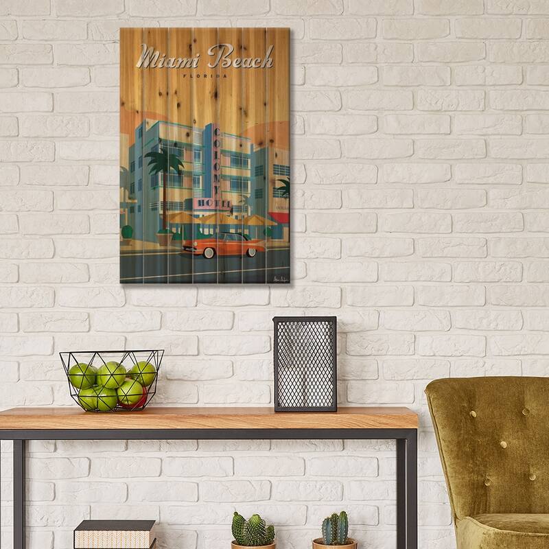 Colony Hotel Print On Wood by IdeaStorm Studios - Multi-Color