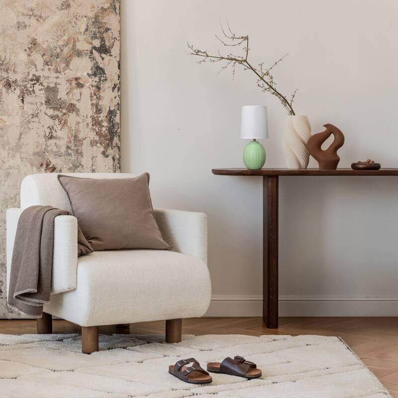 Mini Oval Table Lamp with Tapered Shade - 12.5" - Sage Green