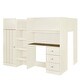 preview thumbnail 5 of 12, Wood Full Size Loft Bed with Built-in Wardrobe, Desk, Storage Shelves and Drawers