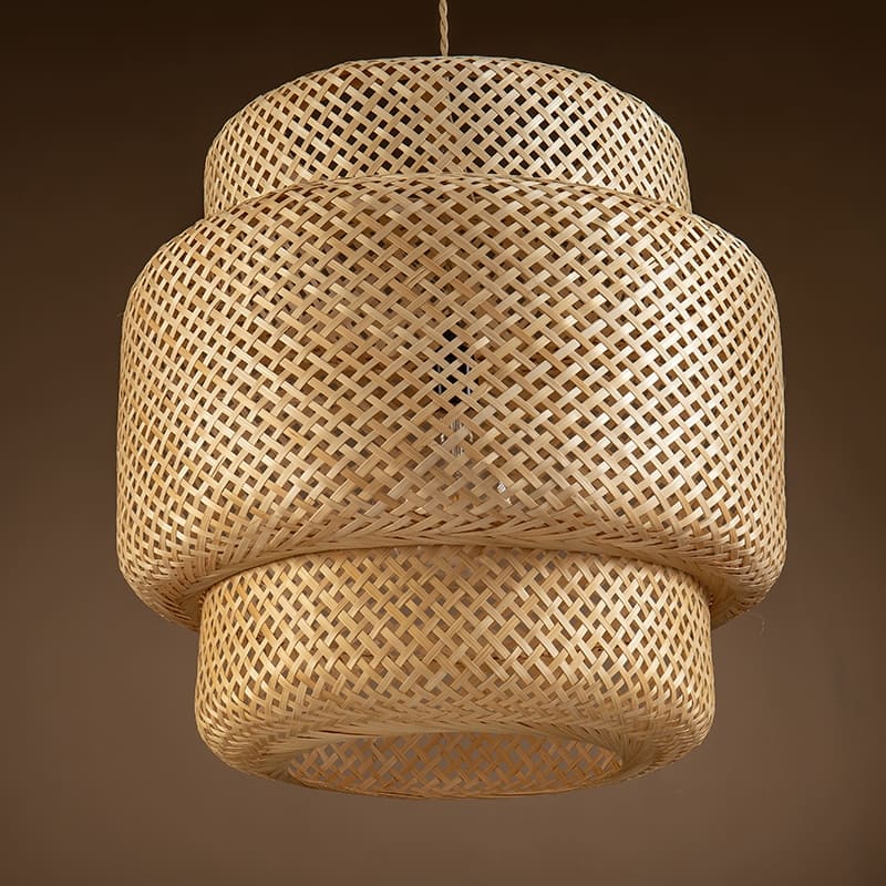 Drusilla Single Light Rattan Pendant Light - 20.9" x 19.7" - 20.9" x 19.7" - Brown