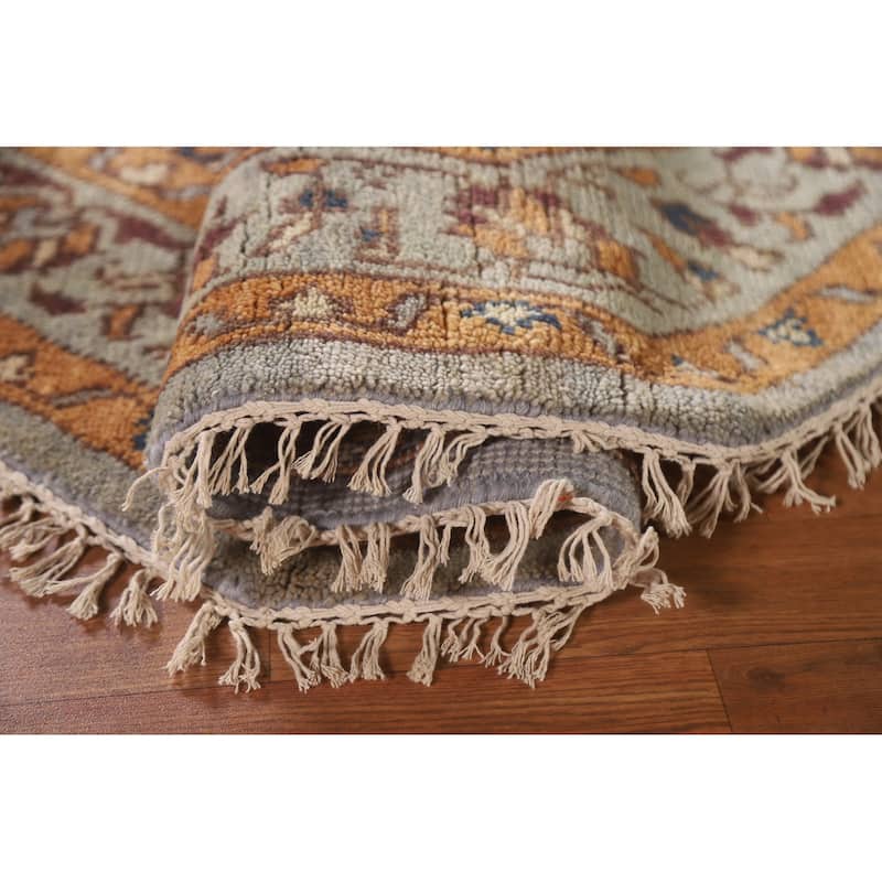 Heriz Serapi Indian Octagon Area Rug Hand-knotted Wool Carpet - 6'0"x 6'1"