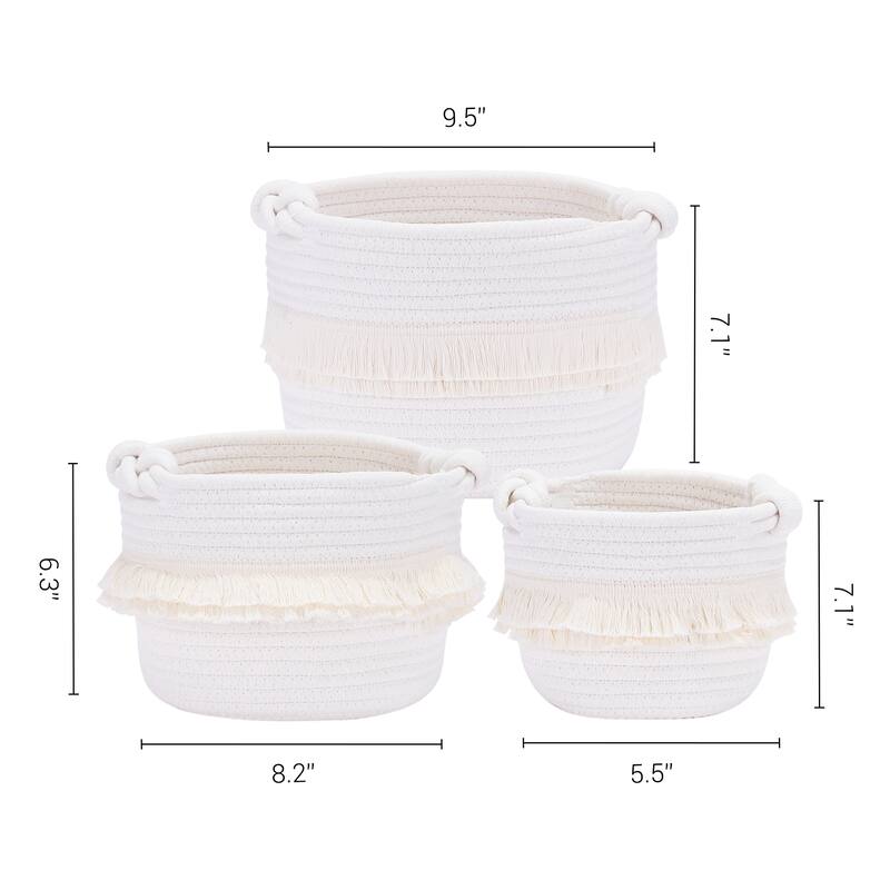 3 Packs Storage Basket, Shelf Closet Storage Bin for Clothes, Organizer Bin for Home Decor