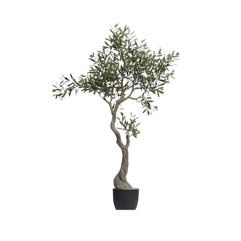 60-1/4"H Faux Olive Tree in Pot