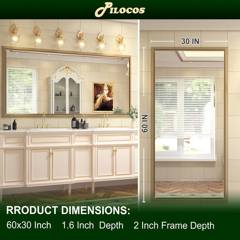 Bathroom Mirrors Wall Mounted Rectangle Vanity Cosmetic Makeup Mirror