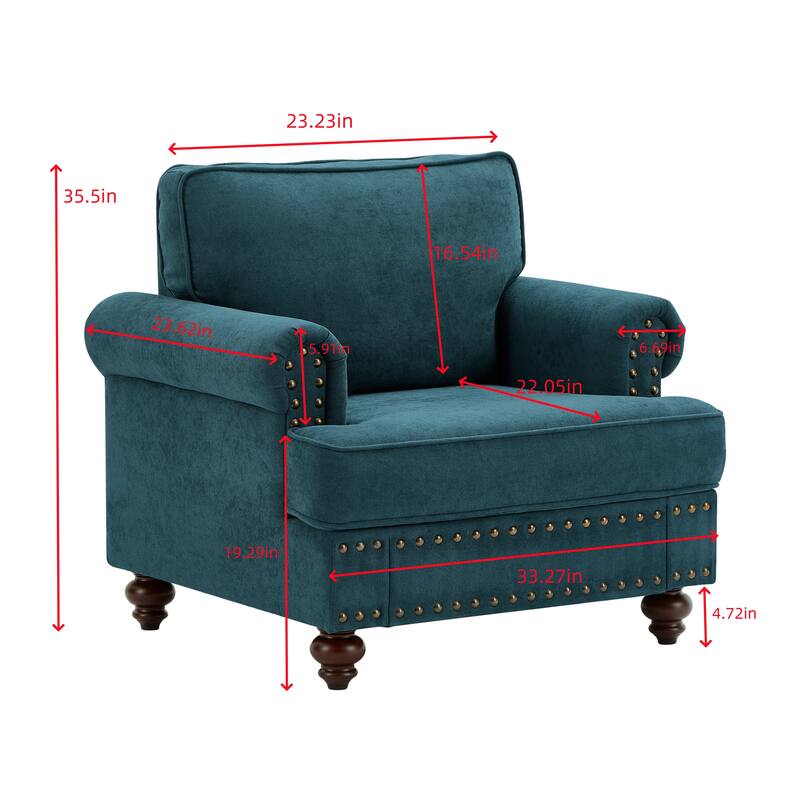Modern Chenille Sofa for Living Room