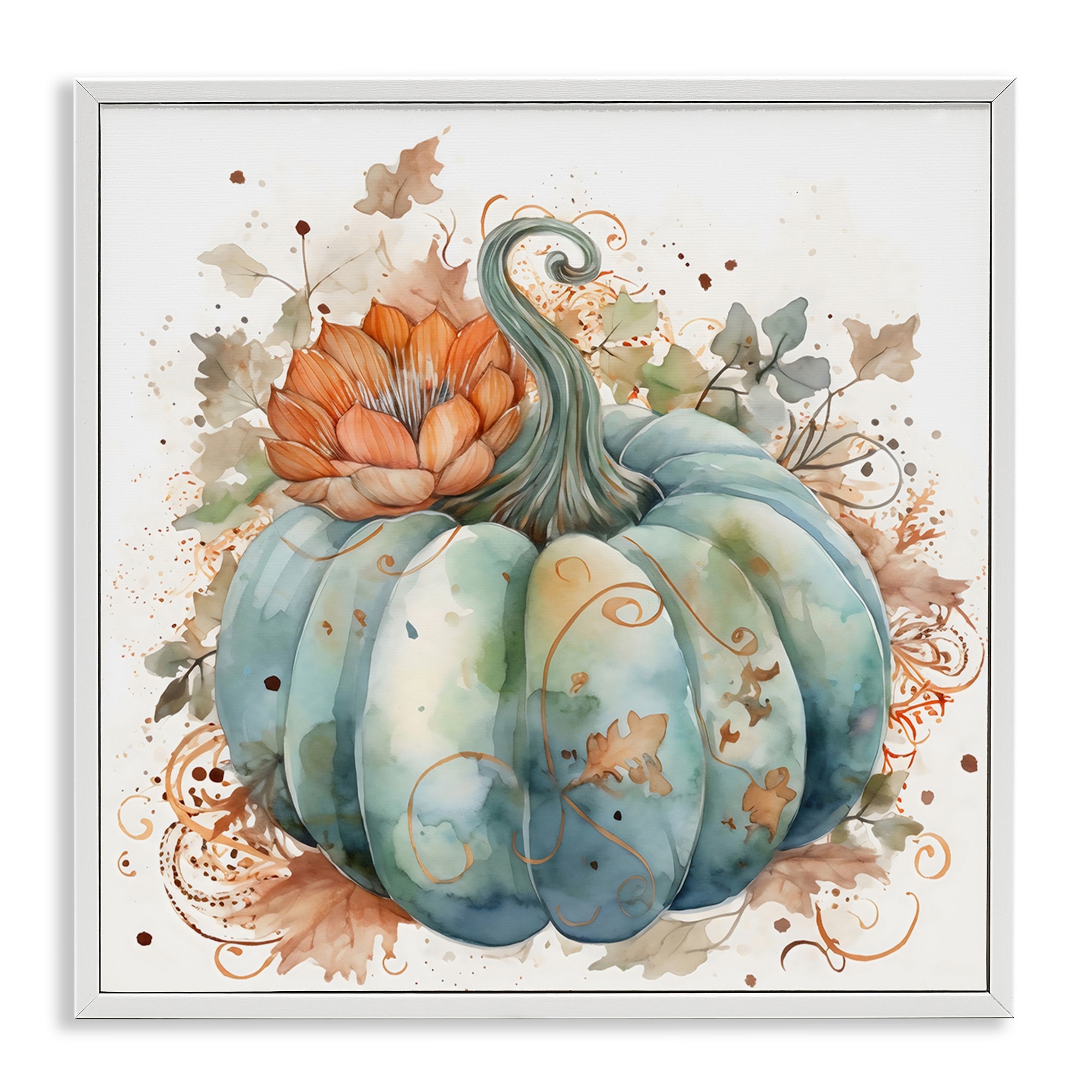 Stupell Boho Pumpkin & Blossom Framed Giclee Art Design By Creative Studio