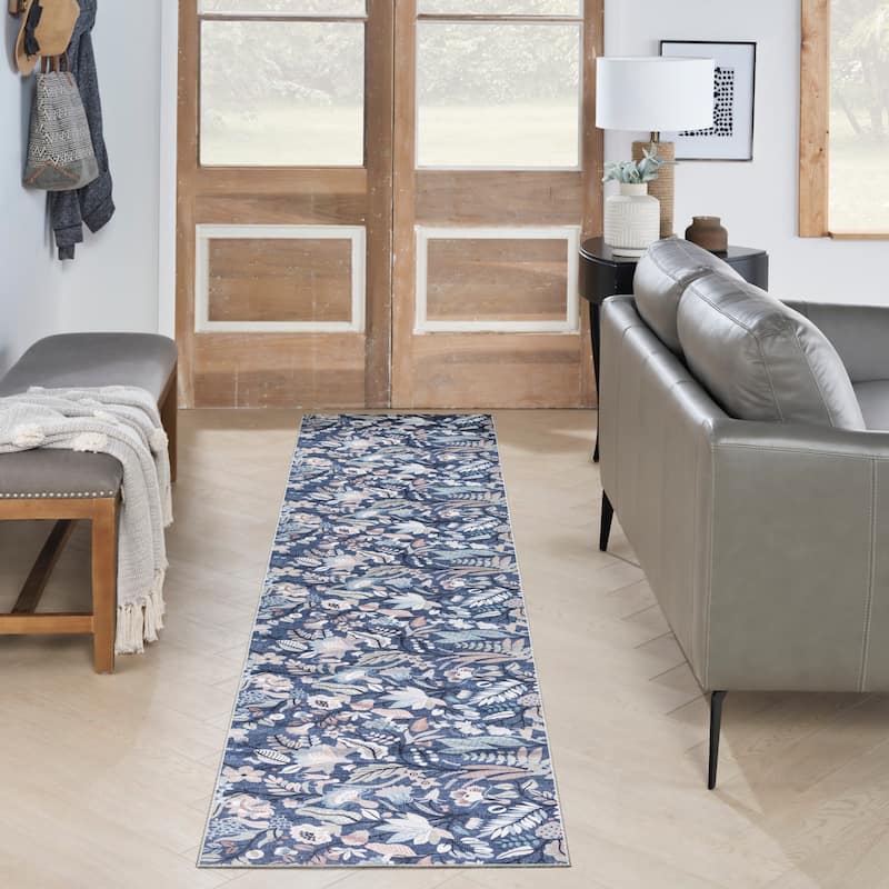 Nourison Washables Indoor Floral Area Rug