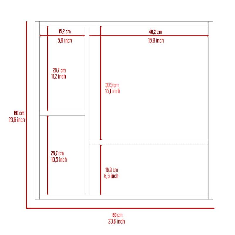 Crawford 4-Shelf Medicine Cabinet