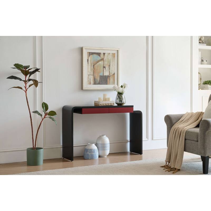 Console Table - Black with Red