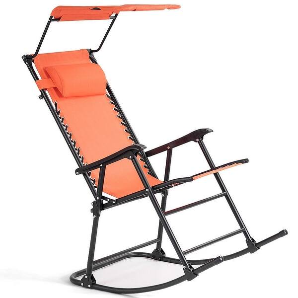 Shop Black Friday Deals On Zero Gravity Folding Rocking Chair Rocker Porch Orange On Sale Overstock 28423159 Yes, wicker rocking chairs are still a thing. overstock com