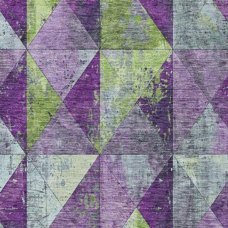 HomeRoots Geometric Transitional Rectangle Outdoor Rug