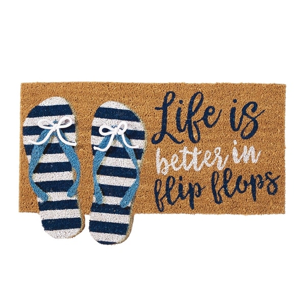 Shop Mud Pie Life Is Better In Flip Flops Doormat Coir Welcome