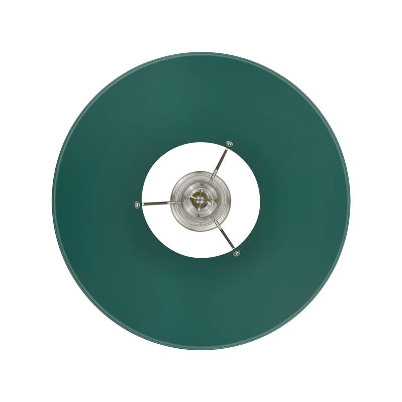 Yep by Golden Lighting Orwell 1-light 14in Pendant in Pewter and Pine Green shade - Large Pendant - 14"