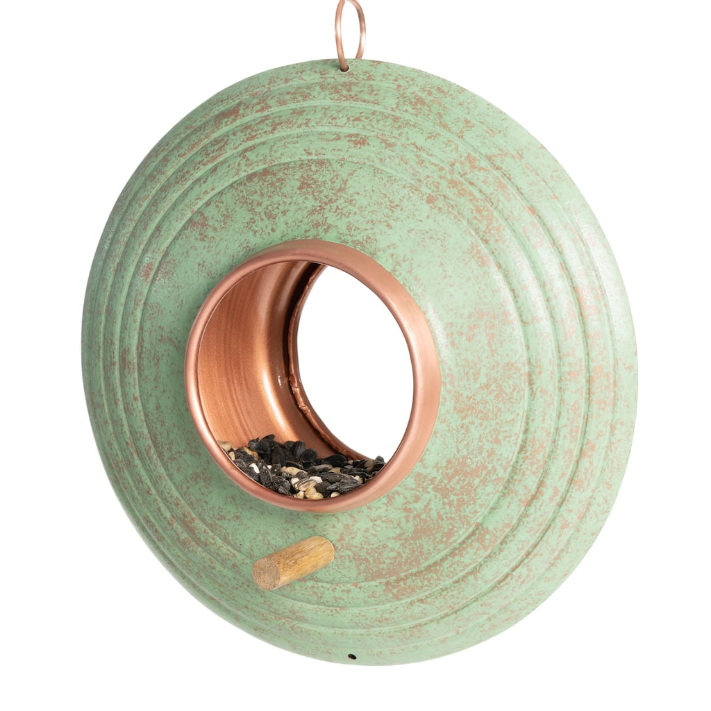 Verde Fly-Thru ™ Bird Feeder, Copper Accents, Multiple Perches by Good Directions