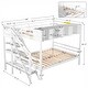 preview thumbnail 5 of 7, MDF Twin over Full Bunk Bed with Staircase and Built-in Storage Cabinets,Storage Staircase