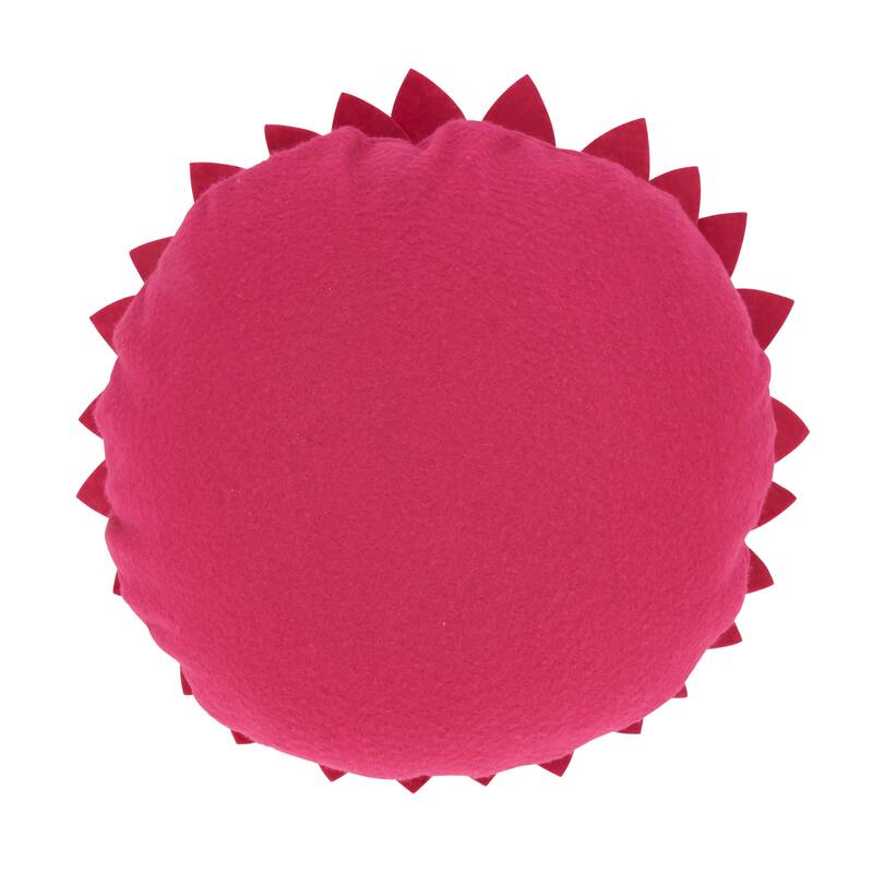 Felt Flower Design Poly-Filled Throw Pillow