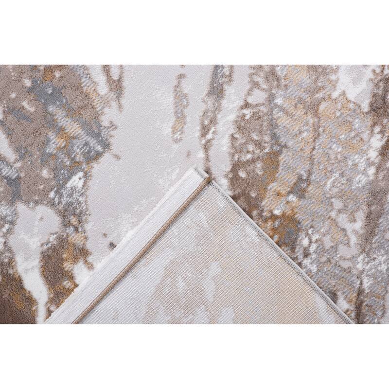 Elite Collection Grey/Beige Transitional Area Rug
