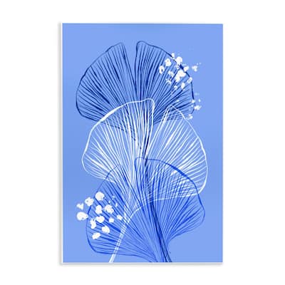 Stupell Layered Blue Gingkoes Wall Plaque Art Design By Martina Pavlova