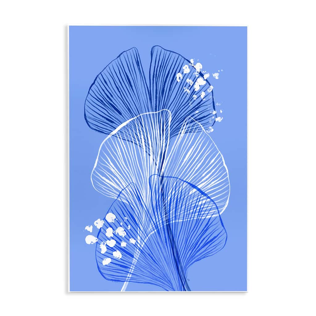 Stupell Layered Blue Gingkoes Wall Plaque Art Design By Martina Pavlova