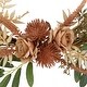 preview thumbnail 4 of 4, Fall Harvest Pale Roses with Foliage Artificial Wreath, 24-Inch, Unlit