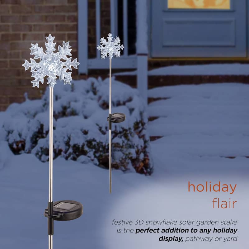 Alpine Corporation Outdoor Garden Stakes LED Lights (Set of 2)