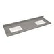 Altair Madrid Bathroom Vanity Countertop in Concrete Grey with White ...