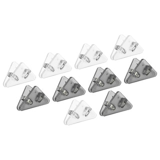 Triangular Files Clip Multifunction Document Clip,10Pcs Triangular Clip,Transparent Black ...