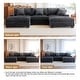 preview thumbnail 71 of 153, 118.4"W Plush Modular Sectional Sofa with Pillows