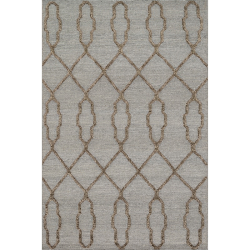 Alexander Home Lennon Moroccan Hand-Woven 100% Wool Slate Rug