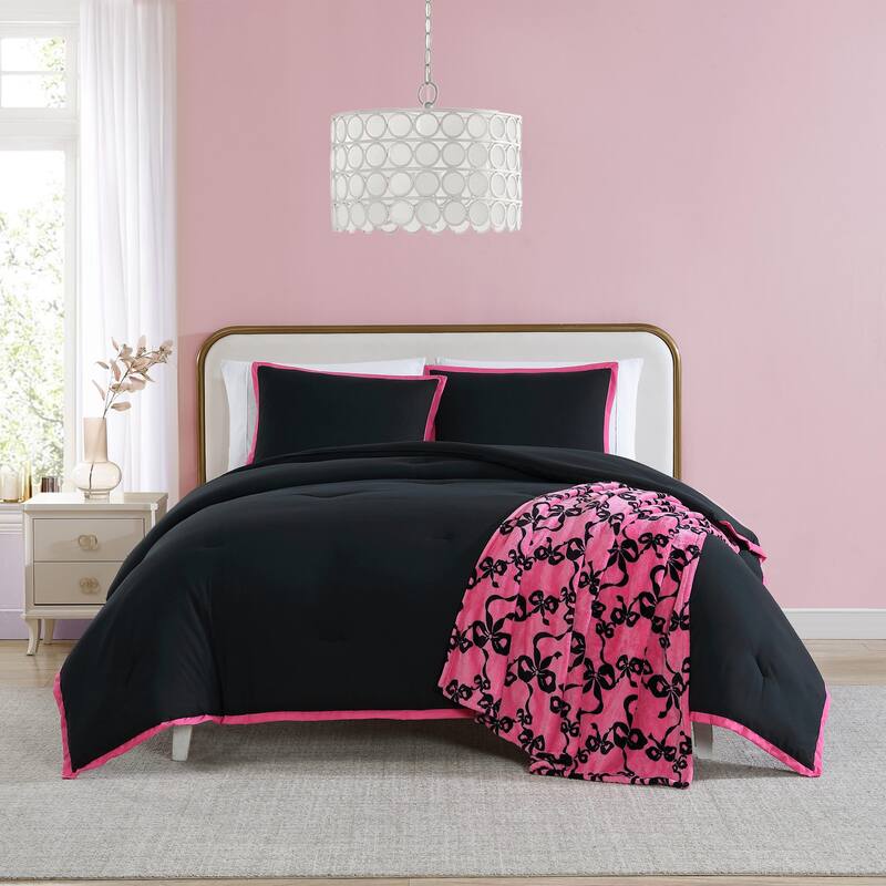 Betsey Johnson Signature Hotel Solid Comforter Bonus Set