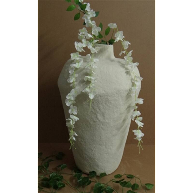Paper Mache Vase - 23.5" - Off-White