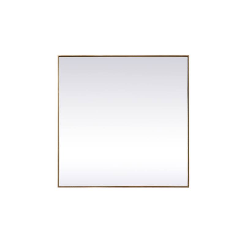 Indigo Home Metal Frame Square Mirror 42 inch - Brass