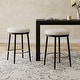 preview thumbnail 1 of 22, Modern 24.75" Set of 2 Bar Stools with Foam Padded Seat, Metal Legs for Dining Room Living Room and Bedroom White