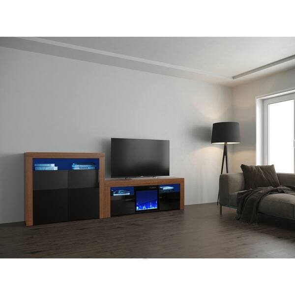 Shop Milano Set 145ef 2d Electric Fireplace Modern Wall Unit