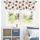 preview thumbnail 2 of 4, Sweet Jojo Designs Sports Theme Boy Window Curtain Valance Watercolor Vintage Soccer Balls Football Baseball Basketball Stars