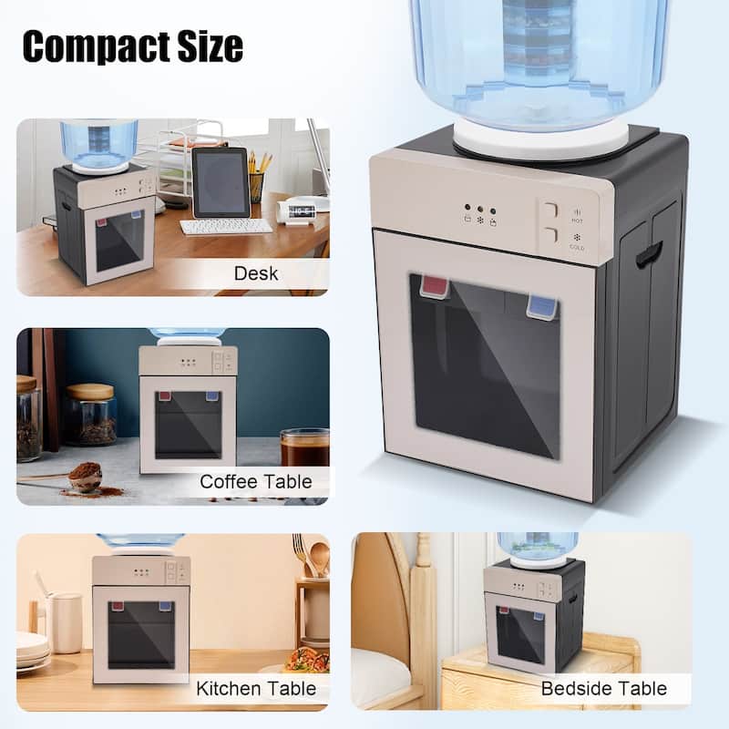 Freestanding Mini Small Automatic Drinking Water Dispenser Countertop - 14.2*9.45*10.8in