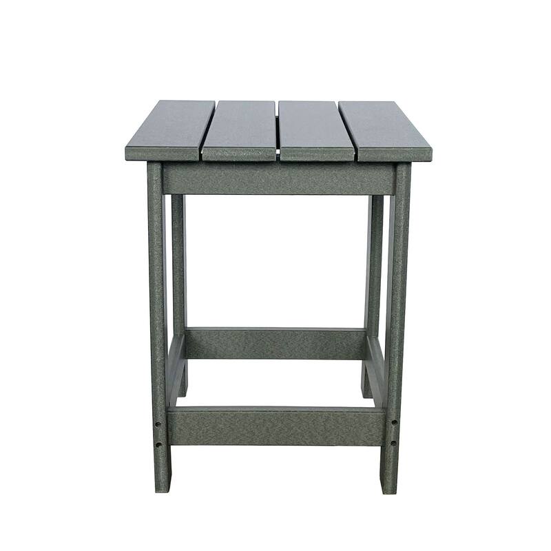 Mason Poly Resin Eco-Friendly All-Weather Square Patio Side Table