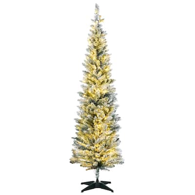 Pre-Lit 5FT Artificial Christmas Tree with LED Lights, Slim and Easy to Assemble