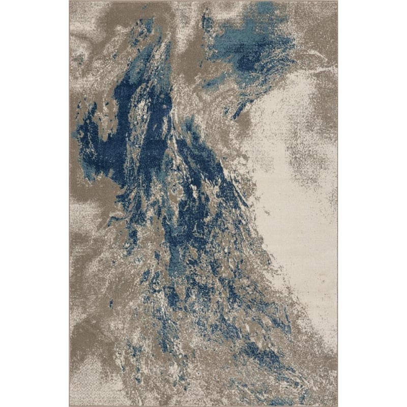 Luxe Weavers Lagos Collection 5575 Beige 5x7 Abstract Area Rug