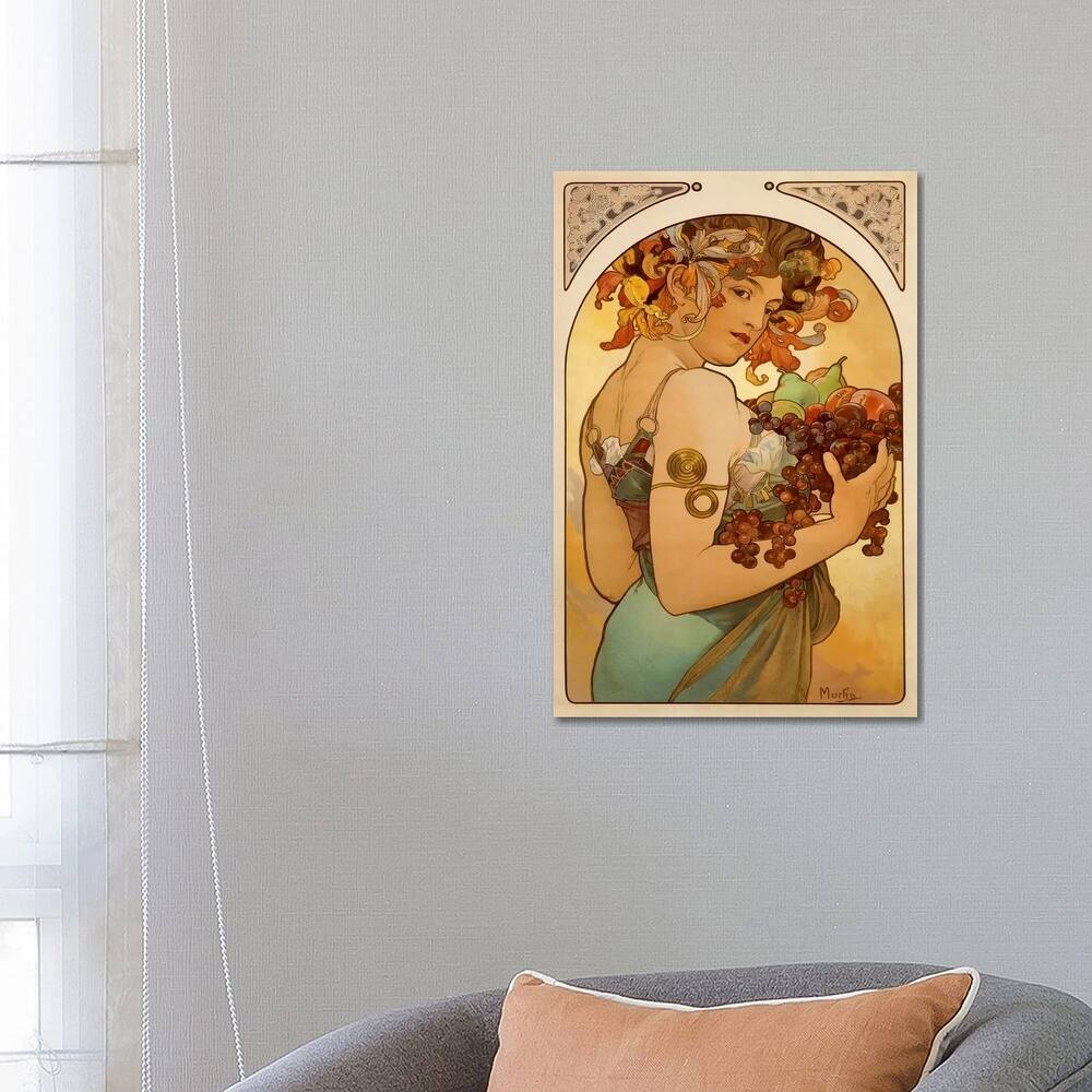 iCanvas "Fruit" by Alphonse Mucha Canvas Print