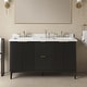 preview thumbnail 68 of 168, Gabi Bathroom Vanity with White Engineered Stone Top 60" - Onyx Black