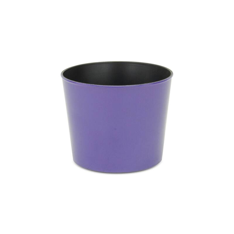 Cheungs Round, 7" navy blue planter with a tapered body - 12x12x11