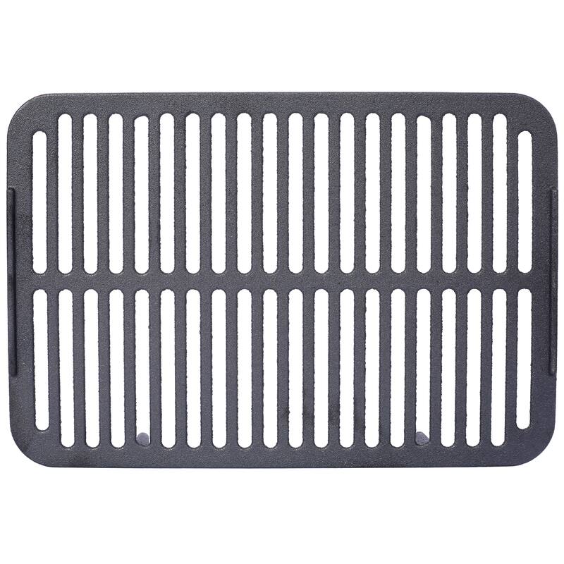 Anmytek Compact Cast Iron Tabletop Charcoal Grill with Dual-Layer Grate, Portable Mini BBQ Grill with Sliding Ash Door