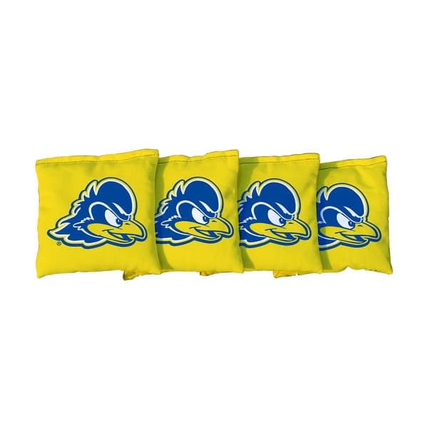 slide 2 of 3, Delaware Blue Hens Yellow Cornhole Bags All-Weather Resin Filled