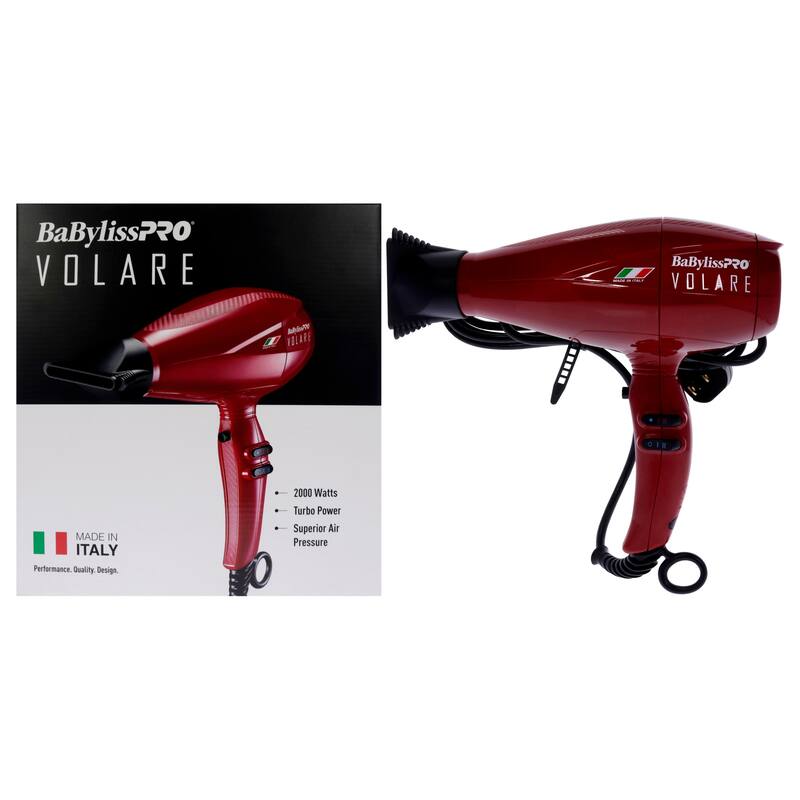 Babylisspro Volare Hair Dryer - BRVOL1 - Red 1Pc by BaBylissPRO for Unisex