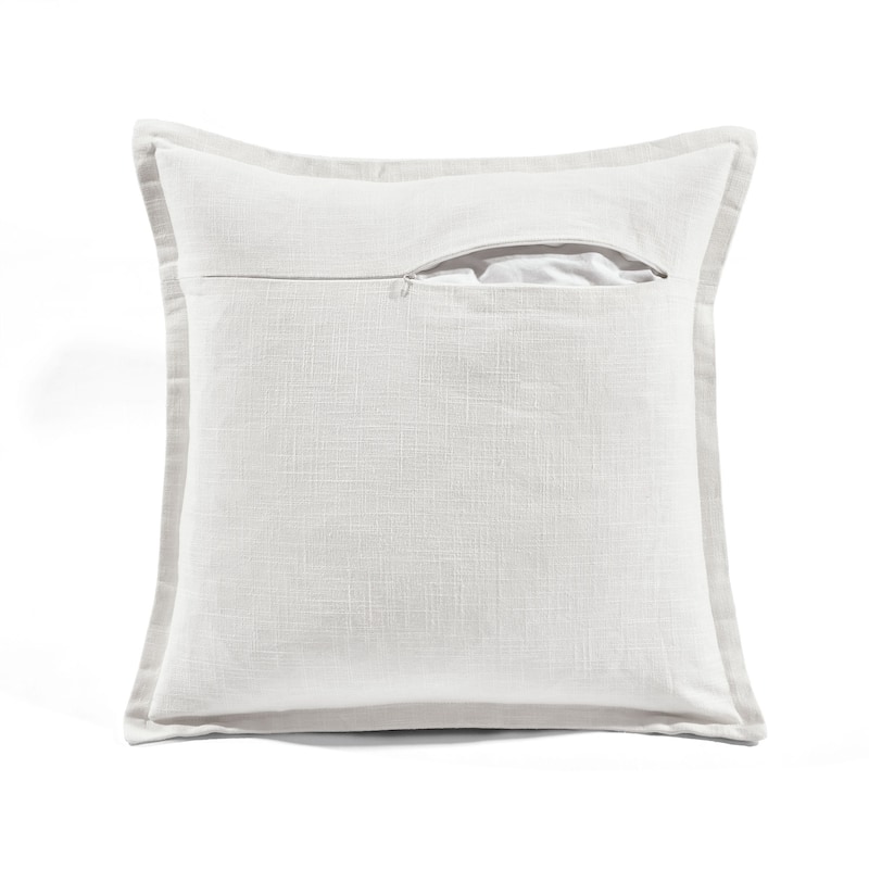 Lush Decor Hygge Row Decorative Pillow Cover White Single 20" x 20"